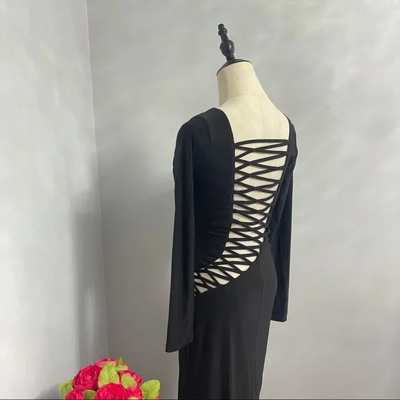 # Windsor All Black Stretchy Long Sleeves Revealing Back & Side With Stretch - Picture 8 of 16